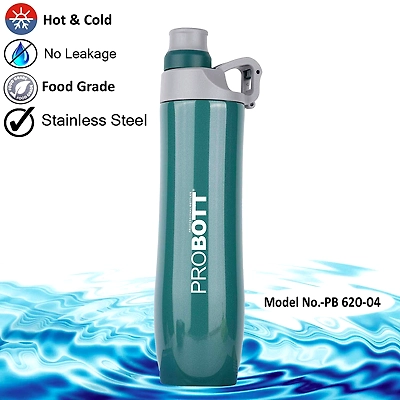 Probott Stainless steel double wall vacuum flask PB 620-04 620 ml Bottle (Colour May Vary)-GREEN-4