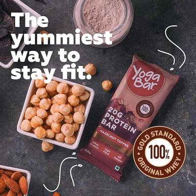 YOGA BAR PROTEIN BAR 60 GM MEAL REPLACEMENT-HAZELNUT TOFFEE-360 g-5