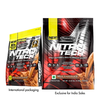 MUSCLETECH NITROTECH PERF SERIES 10 LBS WHEY PROTIEN ISOLATE-MILK CHOCOLATE-10 Lbs-4