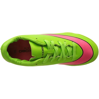 K 18 Astro Turf Indoor Football Shoes Football Shoes For Men-F.GREEN/PINK-4-4