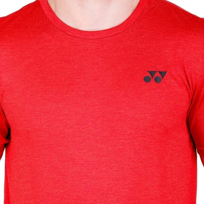 Yonex Mens Round Neck T Shirt-L-FIERY RED-3