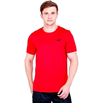 Yonex Mens Round Neck T Shirt-M-FIERY RED-2