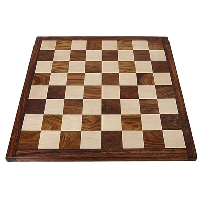 Airavat Wooden Chess Board 16X 16 Inches in Sheesham and Maple Wood,-3011