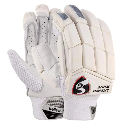 Sg Cricket Litevate White Batting Gloves-YOUTH-1 pair-3
