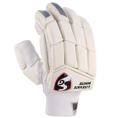 Sg Cricket Litevate White Batting Gloves-BOYS-1 pair-5