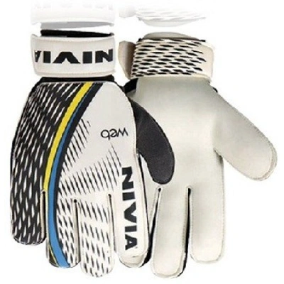 Nivia Web Goalkeeping Gloves-White/Blue-XS-4