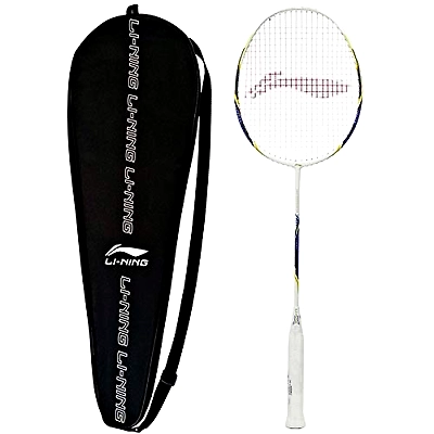 Li-ning Windstorm 760 Lite Carbon-fiber Professional Badminton Racquet-WHITE AND BLUE-Full Size-1 Unit-2