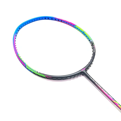Li-ning Windstorm 72 Super Light Professional Badminton Racquet-BLACK AND BLUE GREEN-Full Size-1 Unit-4