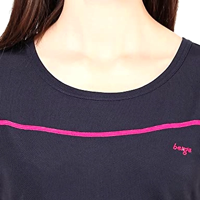 Berge Girls Instadry Round Neck Tee Shirt-12-Black-2
