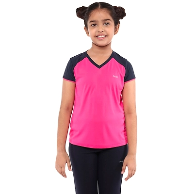 Berge Girls Instadry V Shape Neck Tee Shirt-3615