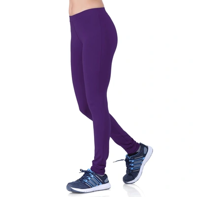LAASA SPORTS WOMEN'S BASIC ESSENTIAL ACTIVE WEAR LEGGINGS-Purple-3XL-3