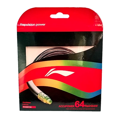 Li-Ning AP64 Multi Color Rainbow Badminton String (0.64mm/10m)-8618