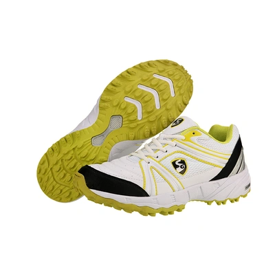 SG Steadler 5.0 Cricket Shoes-WHITE/LIME-11-3