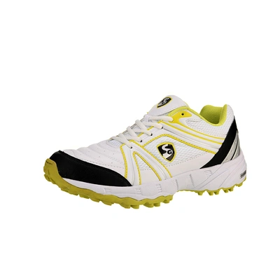SG Steadler 5.0 Cricket Shoes-WHITE/LIME-11-4