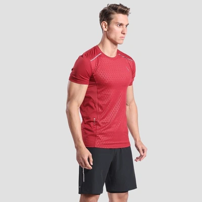 Dive Sports Mens Hyper Tee T Shirt-MAROON-XL-1
