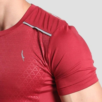 Dive Sports Mens Hyper Tee T Shirt-MAROON-XL-5