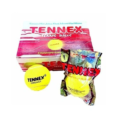 Tennex Cricket Tennis Ball Yellow Heavy-11