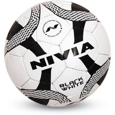Nivia Black &amp; White Fb-278 Football - Size: 5 (pack Of 1, Black)-396