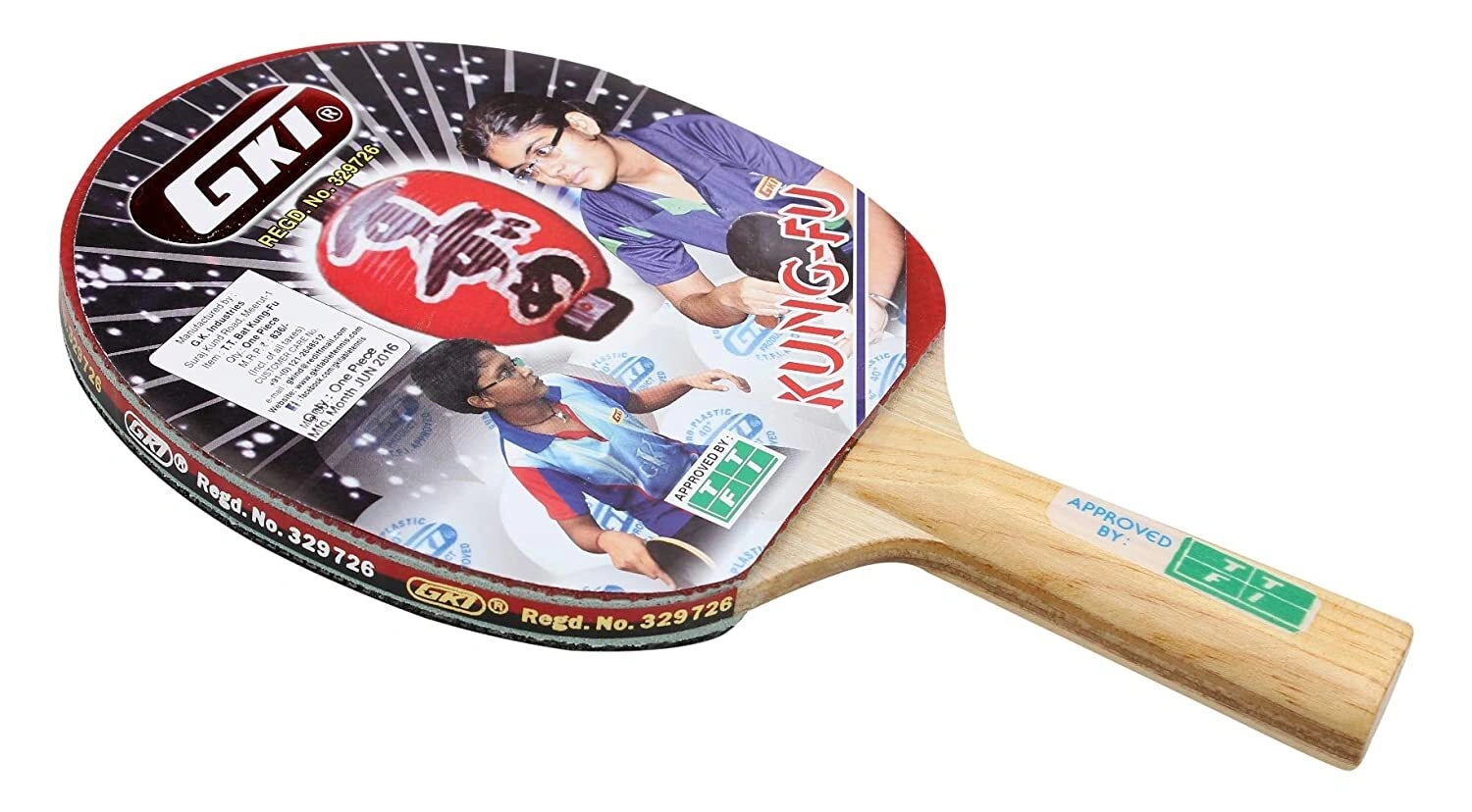 GKI Kung Fu Table Tennis Bat: Professional Ping Pong Racket for Explosive Attacking Play-1 Unit-1