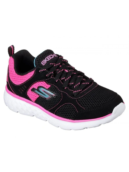 SKECHERS 81355 WOMENS SPORTS SHOES-BLACK/HOT PINK-1-1