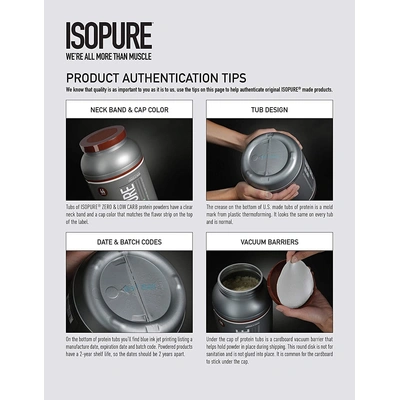 Isopure 100% Whey Protein Isolate Powder 3 Lbs-261
