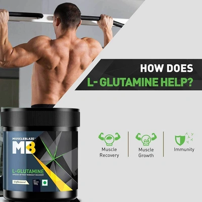 Muscleblaze Micronized Glutamine Muscle Recovery 0.22 Lbs-1817