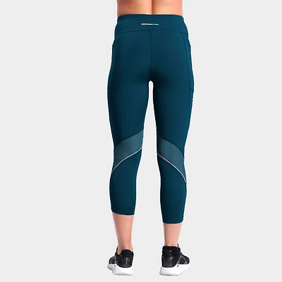 Dive Sports Womens Define Crops Three Fourth-L-DARK TEAL-2