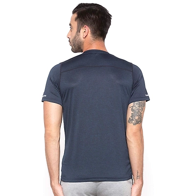 Berge Men Dark Grey Instadry Round Neck T-Shirt-INDIGO-XXL-2