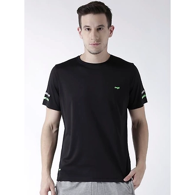 Berge Men Black Instadry Round Neck T-Shirt-5002