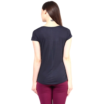 Berge Women Regular Fit T Shirt-BLACK-M-1