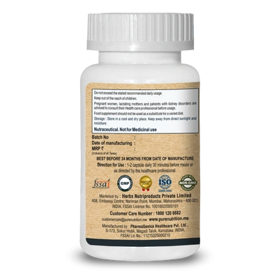 Pure Nutrition Alpha Lipoic Acid Optimal Antioxidant Support- 60 Capsules-1