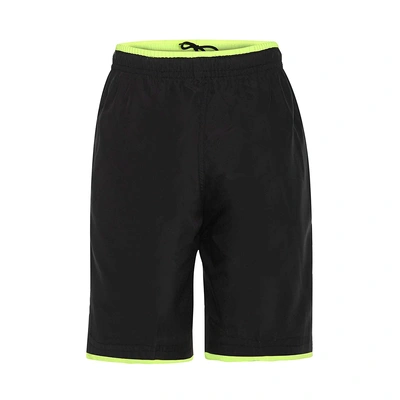 Berge' Boy's Neon Orange Woven Shorts-BLACK-GREEN-12-2