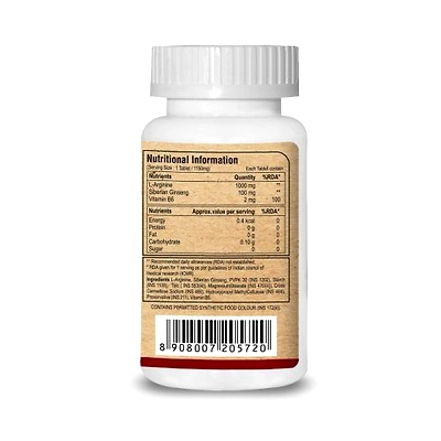 Pure Nutrition L-arginine (Supplement For Improved Blood Circulation)-60 Tablets-1