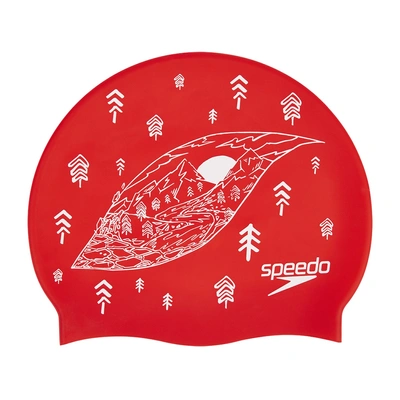 Speedo Printed Silicone Swimming Cap-6821