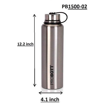 Probott Thermosteel Thermos Flask Water Bottle 1500 ml (PB1500-02) (Colour May Vary)-SILVER-1