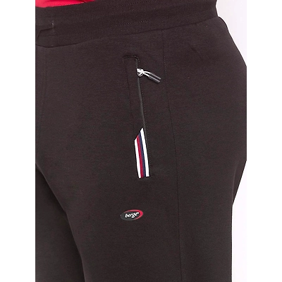 Berge Men's Polyester Cotton Jogger Track Pant with Secure Zipper Pockets-3680