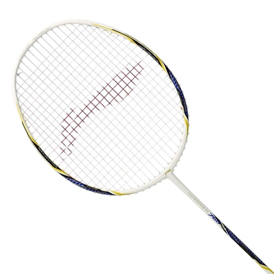 Li-ning Windstorm 760 Lite Carbon-fiber Professional Badminton Racquet-WHITE AND BLUE-Full Size-1 Unit-2