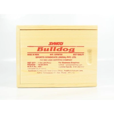 Synco Bulldog Carrom Coins in Wooden Box  (Design May Vary)-1367