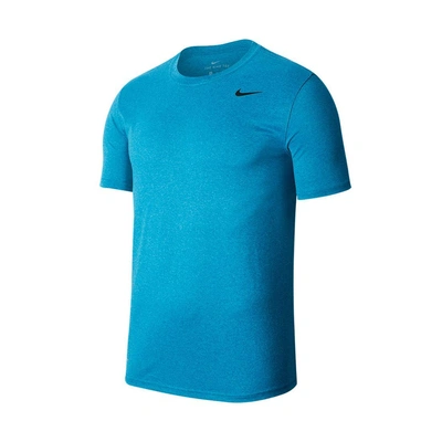 Nike Solid Men Round Neck T-Shirt-BLUE-XXL-1