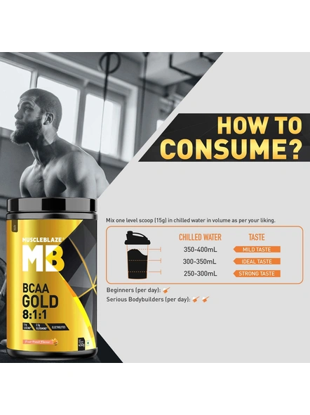 Muscleblaze Bcaa Gold 0.99 Lb Muscle Recovery-450 gms-FRUIT PUNCH-3