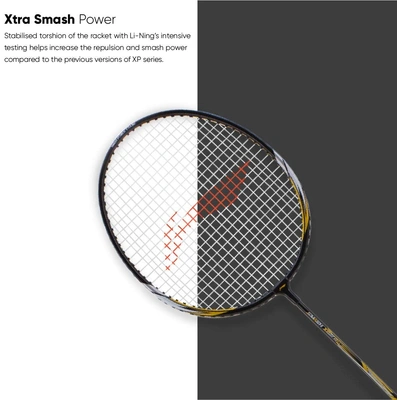 LI-NING XP-70-IV Strung Badminton Racket-BLACK YELLOW-FS-1
