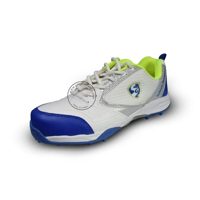 SG Scorer 4.0 Cricket Shoes-WHITE/R.BLUE/LIME-4-2