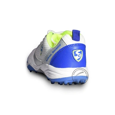SG Scorer 4.0 Cricket Shoes-WHITE/R.BLUE/LIME-4-3