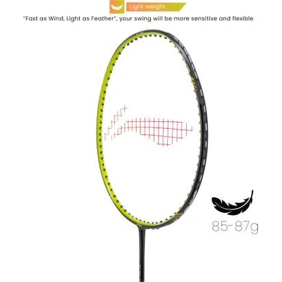 Li-Ning G-TEK 68 GX Strung Badminton Racquet-BLACK GREEN-FS-1