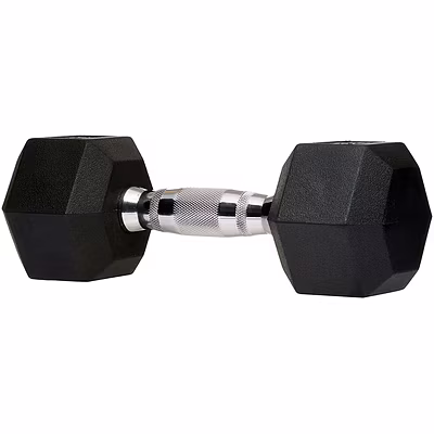 Sk Rubber Coated Hexagonal Dumbbells-30 kg-Per Pair-1