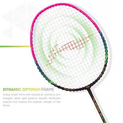 LI-NING AIR-FORCE 80 LITE Strung Badminton Racquet-DARK PURPLE/PINK-FS-2