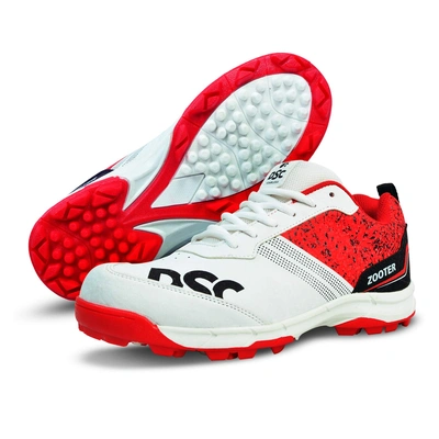 DSC ZOOTER CRICKET SHOES-7-WHITE/RED-1