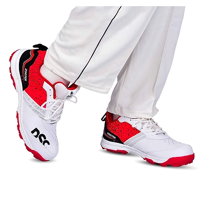 DSC ZOOTER CRICKET SHOES-8-WHITE/RED-2