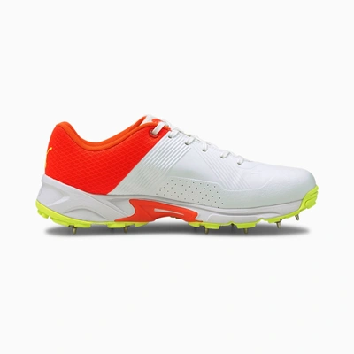PUMA 105510 CRICKET SHOES-White/Red/Yellow-11-2