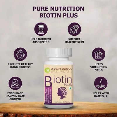 Pure Nutrition Biotin Plus, 800mg – 60 Tablets-3